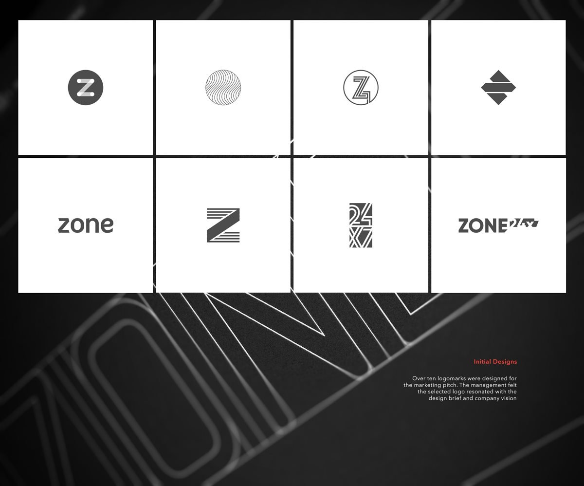 Zone24x7 Inc科技品牌vi設計  推翻稿件展示