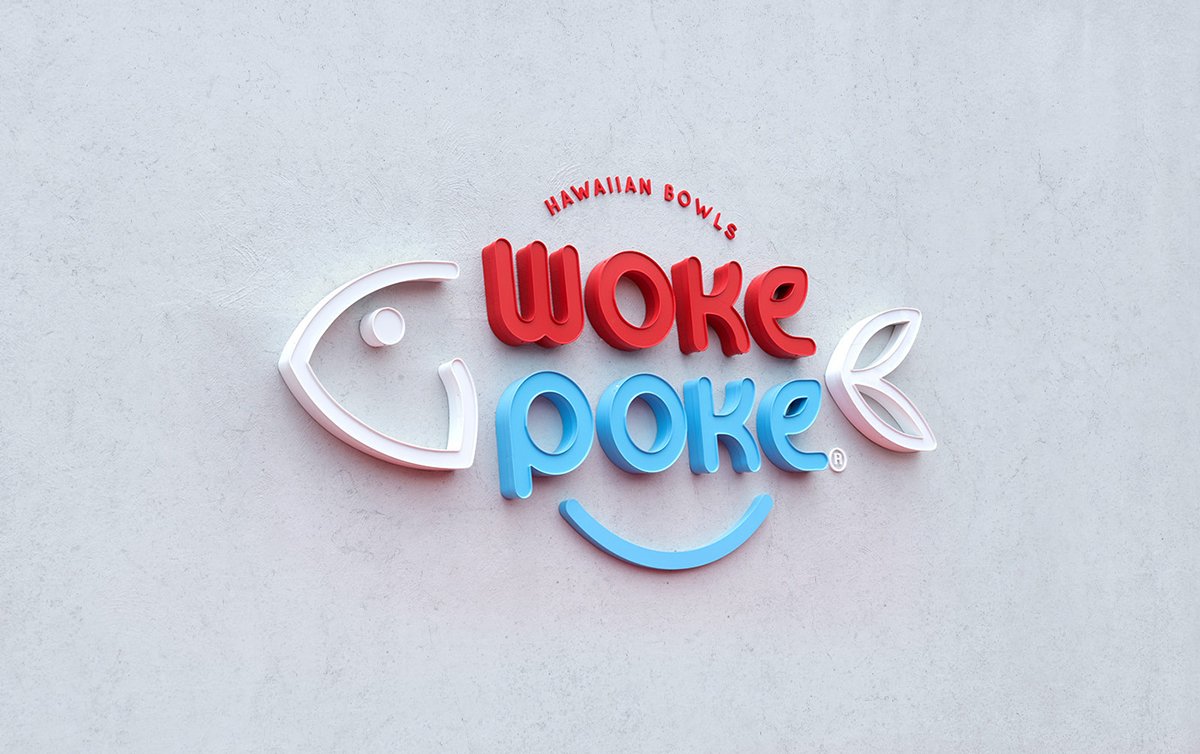 深圳Vi設(shè)計  深圳Vi策劃  Woke Poke餐飲VI設(shè)計形象展示  標志應(yīng)用